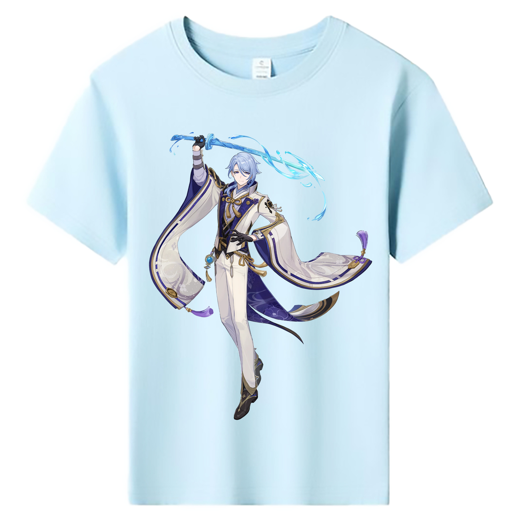 げんし神 神里綾人 かみさとあやと genshin Kamisato Ayato 綿100％キッズTシャツ（フロントプリント）